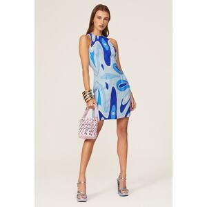 Sara Battaglia Blue Abstract Tank Dress
Size 42 = 6
